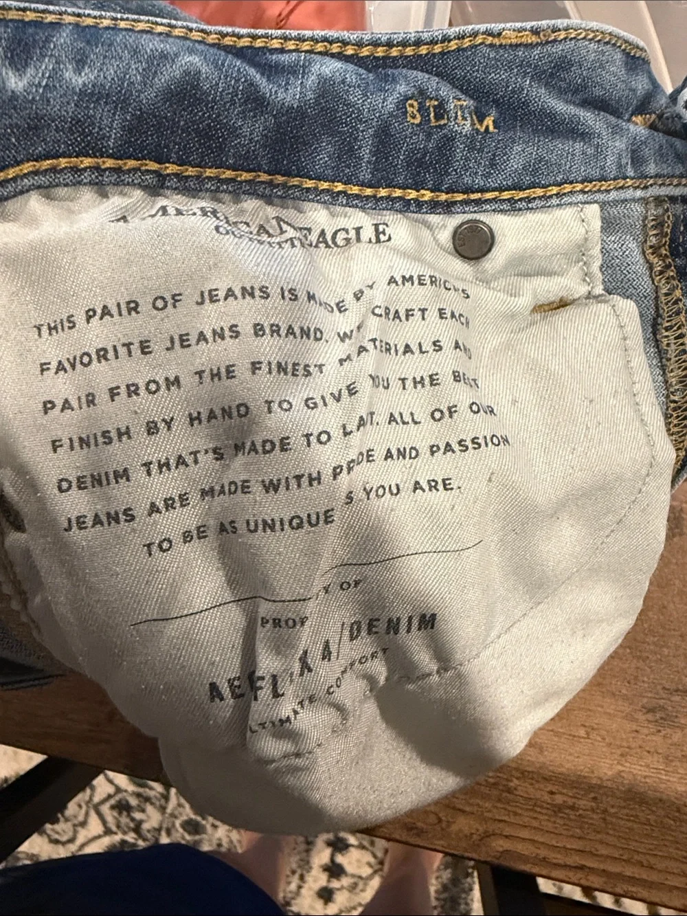 American Eagle Outfitters Men's Slim Straight Light Blue Jeans